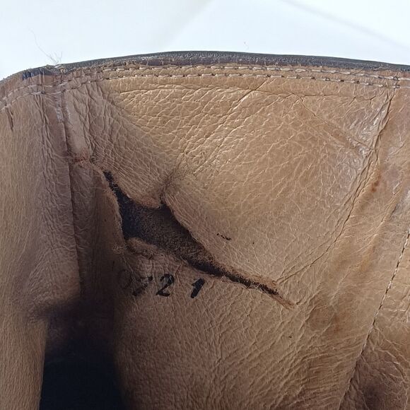 Frye Women's Leslie size 7,5 B Brown Leather Ankle Side Zip Booties Boots - Picture 15 of 15